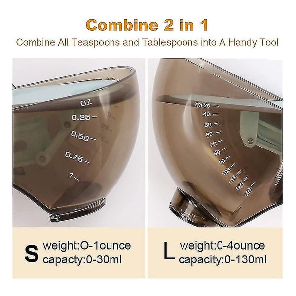 Adjustable Measuring Cups And Spoons Set Of 2, Kitchen Tablespoon Carousel 5