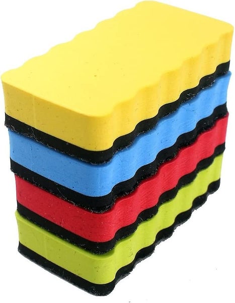 Dry Erase Erasers (4 Pack), Magnetic Whiteboard Eraser For Magnetic Glassboard, Carousel 2