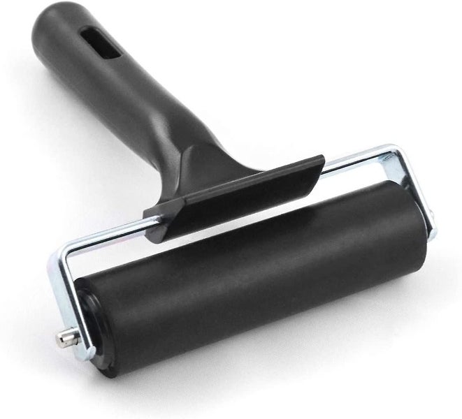 4 Inch Rubber Brayer Roller, Paint And Ink Roller For Screen Print Making, Stamp Carousel 1