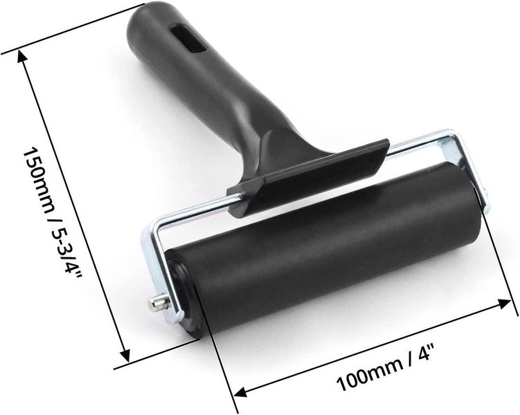 4 Inch Rubber Brayer Roller, Paint And Ink Roller For Screen Print Making, Stamp Carousel 4