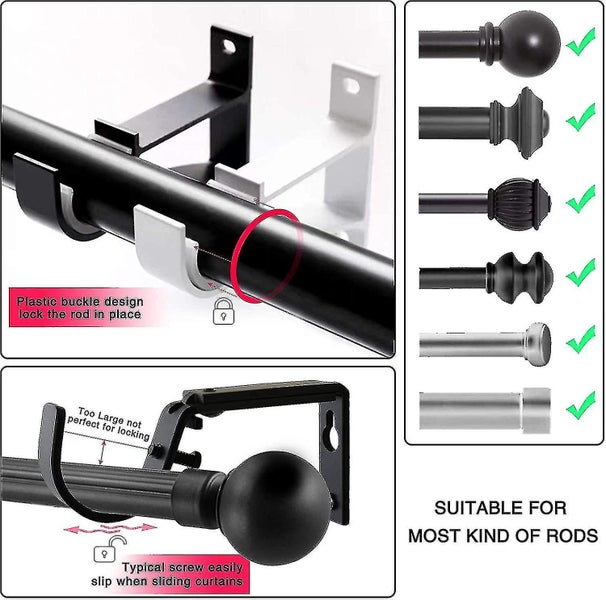 Curtain Rod Bracket,heavy Duty Curtain Rod Holder Hooks Carousel 2
