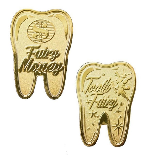 NEW 1PC Lost Teeth Reward Commemorative Coin Dental Tooth Fairy Coin Carousel 1