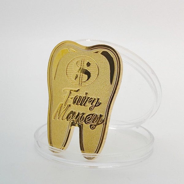 NEW 1PC Lost Teeth Reward Commemorative Coin Dental Tooth Fairy Coin Carousel 2