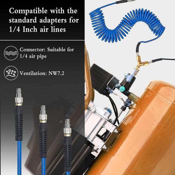 Airline Hose Connectors, 1/4" Bsp Air Line Fittings 3 Way Quick Release Y Splitt Carousel 5