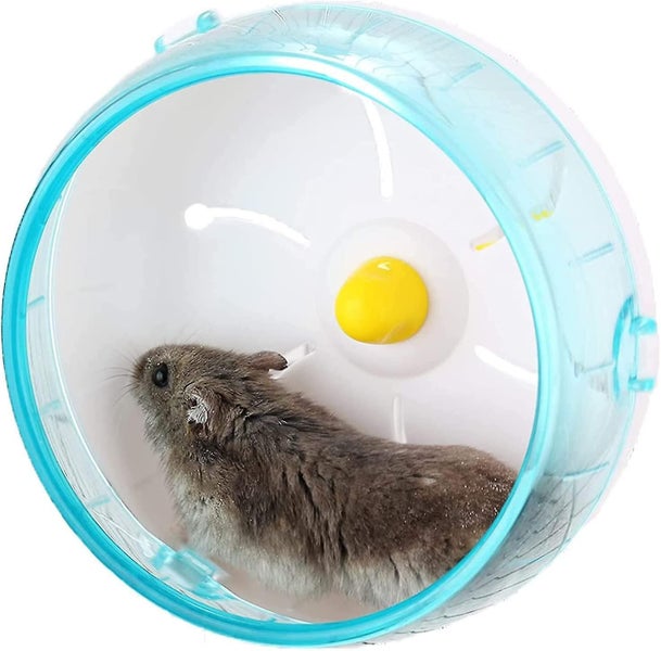 Plastic Exercise Wheel for Small Animals - Silent Non-Slip Hamster Wheel - Blue Carousel 1