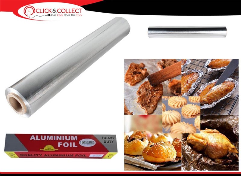 Aluminium Heavy Duty Foil Food Catering Wrap 45cm X 100m Carousel 1