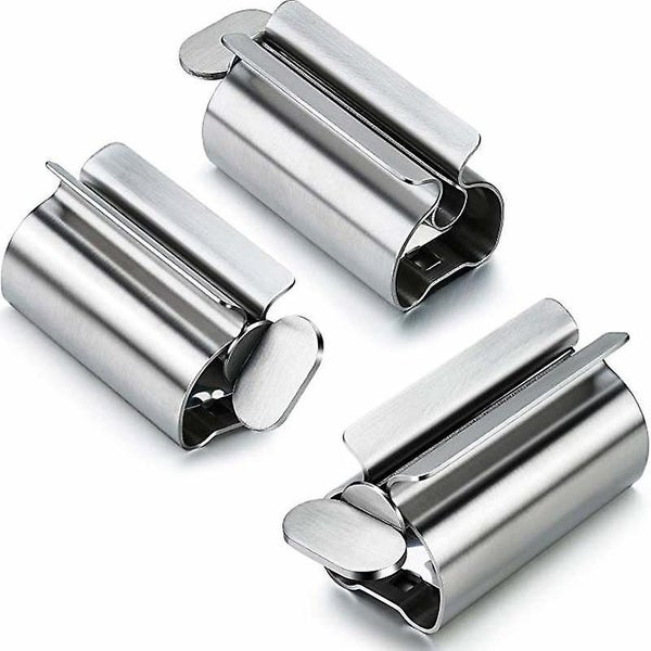 Toothpaste Tube Squeezer - Set Of 3 Toothpaste Squeezer Rollers, Metal Toothpast Carousel 1