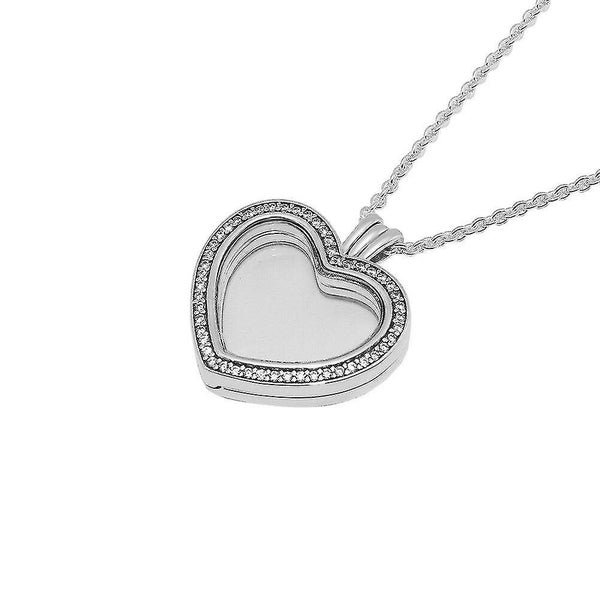 Sterling Silver Link Chain Necklace With Heart Pendant|necklaces Carousel 1