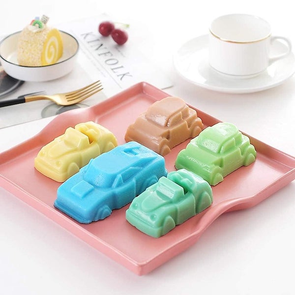 Silicone Molds, 8 Cavity 3d Car Shaped Chocolate Molds Muffin Tray Soap Mold Bak Carousel 2