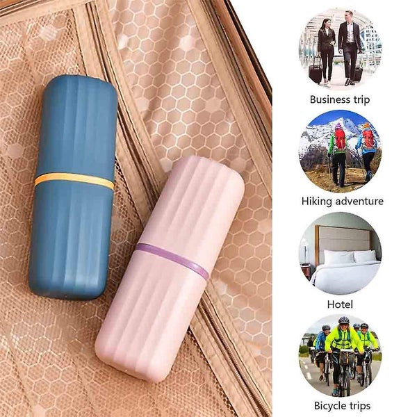 2 Pack 3 In 1 Portable Plastic Travel Toothbrush Case Multifunction Toothpaste T Carousel 5