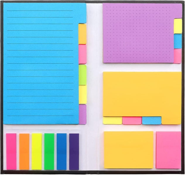 Divider Sticky Notes Set Divider Self-stick Notes Pads Bundle With Bookmark Inde Carousel 1