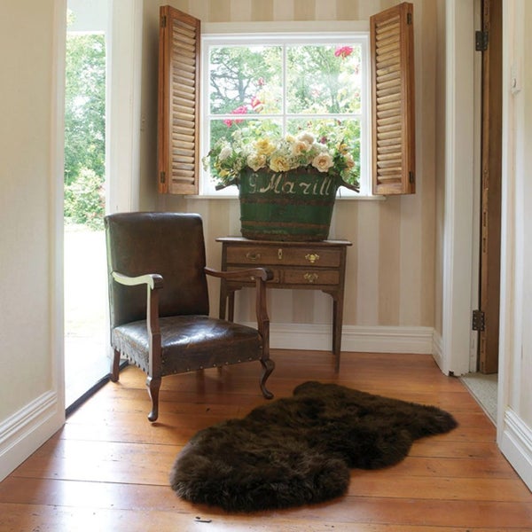 50% OFF The Finest New Zealand Natural Brown Color Rare Breed Sheepskin Rug Carousel 2