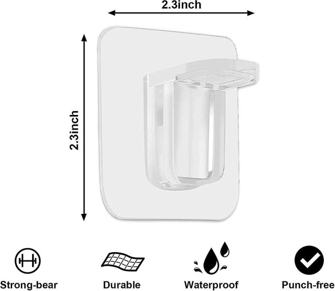 Closet Cabinet Shelf Adhesive Support Bracket Clear Plastic Adhesive Pegs Hanger Carousel 2