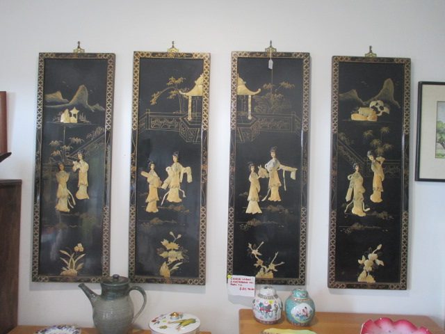 CHINESE MOP VINTAGE WALL PANELS. HAND PAINTED, Carousel 3