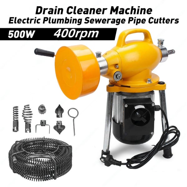Drain Cleaner Machine Snake Electric 500W Plumbing Sewerage Pipe Carousel 1