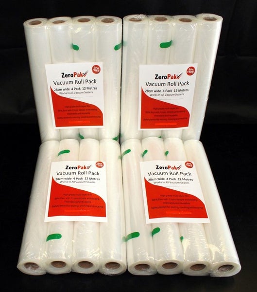 **ZEROPAK**VACUUM ROLL FILM**28cm wide** FOUR PACKS** Carousel 1