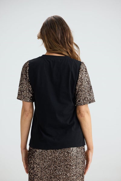 Brave & True BRONZE SEQUIN RITZ TEE Carousel 2