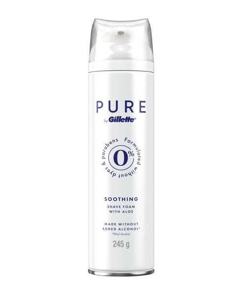 Gillette Pure Soothing Shave Foam White Aloe 245G Carousel 1
