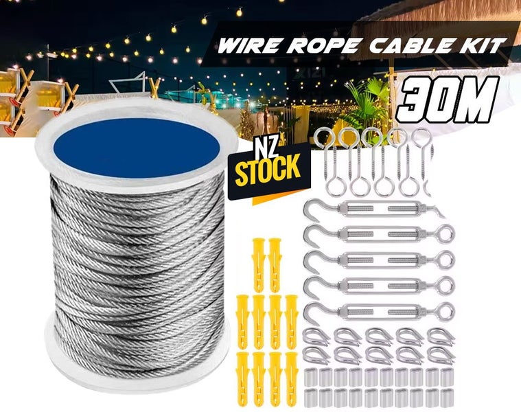 30M Stainless Steel Wire Rope Cable Kit Carousel 1