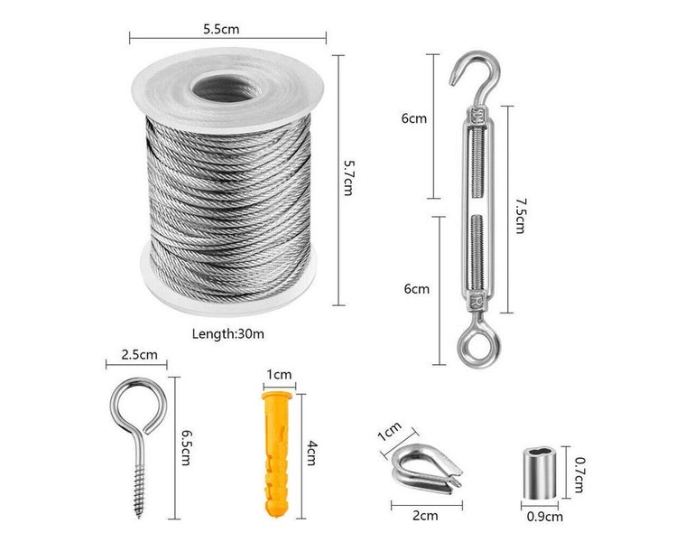 30M Stainless Steel Wire Rope Cable Kit Carousel 9