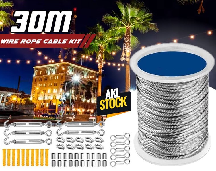 30M Stainless Steel Wire Rope Cable Kit Carousel 1