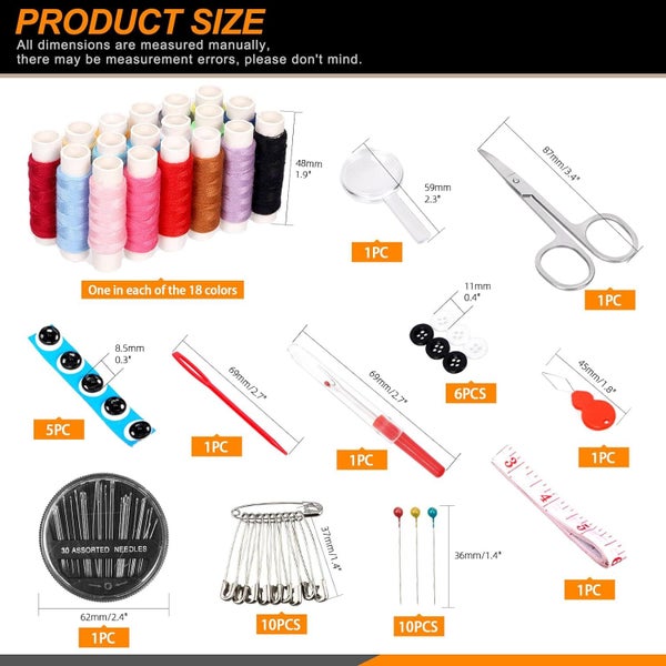 86Pcs Sewing Kit with Portable Storage Bag Carousel 6