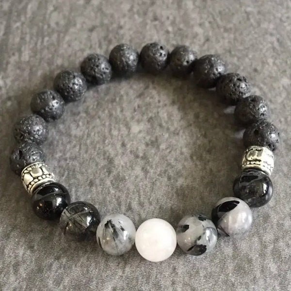Quartz Bracelet Moon Phase with Essential Oil Diffuser Natural Stone Carousel 1