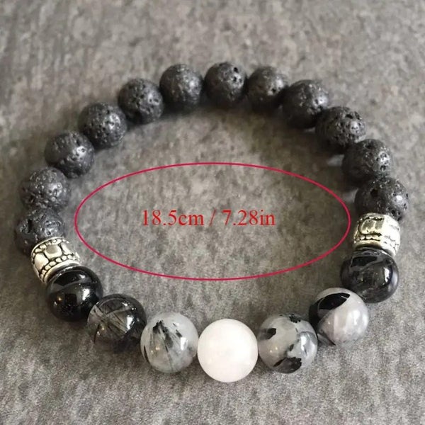 Quartz Bracelet Moon Phase with Essential Oil Diffuser Natural Stone Carousel 6
