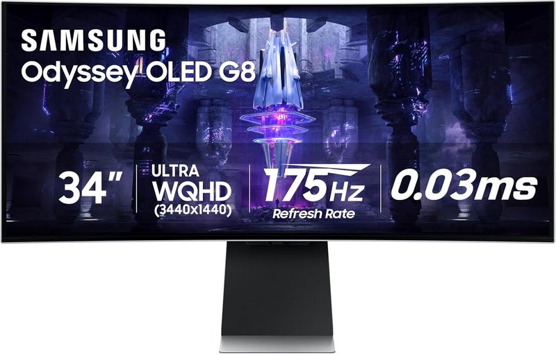 Samsung Odyssey OLED G8 34" Ultrawide Curved Gaming Monitor Carousel 1