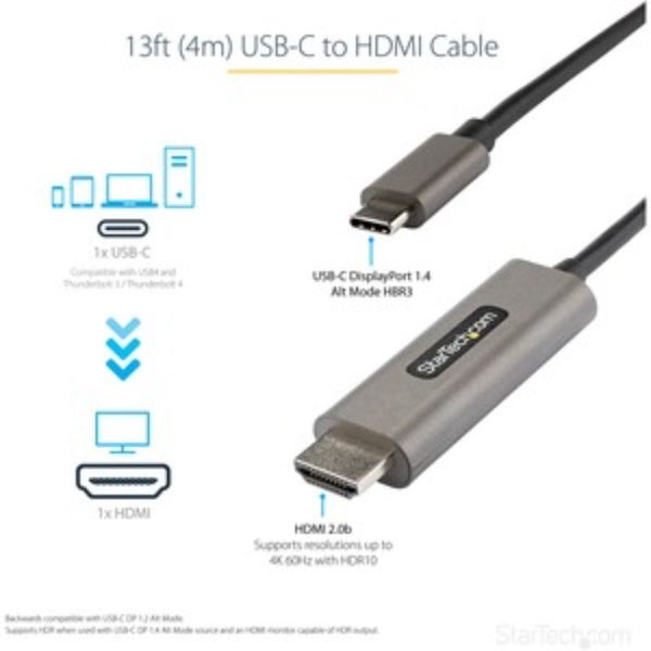 StarTech.com 13ft USB C to HDMI Cable Adapter 4K 60Hz HDR10 - UHD HDMI 2.0b - 4 Carousel 2
