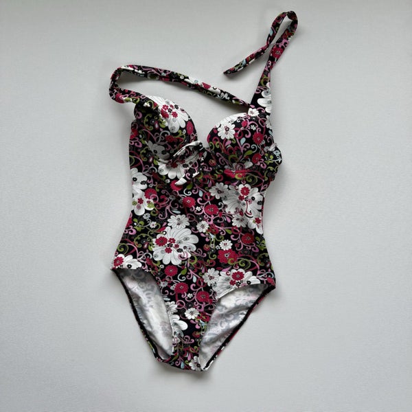 LingaDore Floral Halterneck Swimsuit/Togs Size 32 Size 10 Carousel 1