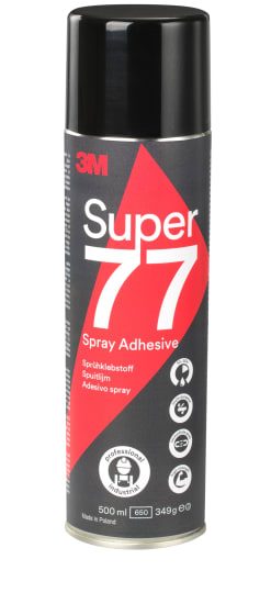 3M Super 77 Multipurpose Adhesive Spray-500ml (Each) Carousel 1