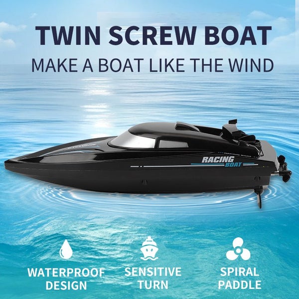 RC Boat, 2.4GB Long lasting Remote Boat, Rechargeable Carousel 1
