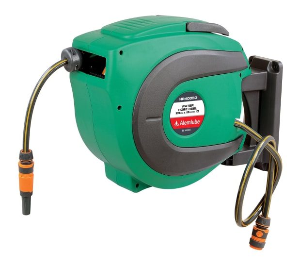 Alumlube EL Series Water Hose Reel With Nozzle-12mm x 20m (Each) Carousel 1