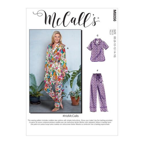 McCalls Pattern 8056 #Iris - Misses' Robe Belt Tops Carousel 4
