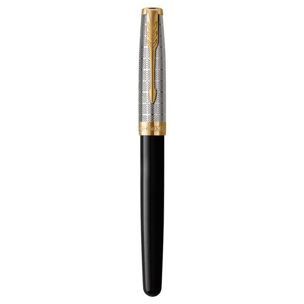 Parker Sonnet Metal & Black Lacquer GT Fountain Pen Med Carousel 2