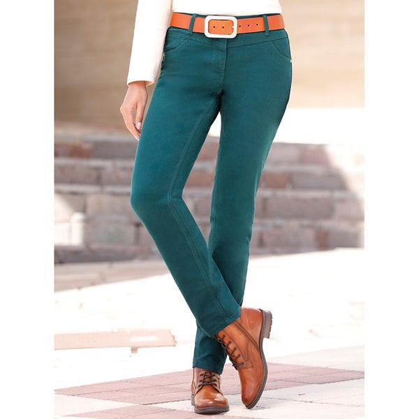 Value Pack 2 x pairs of Coloured jeans - size 12 - 96% cotton - petrol / Rose Carousel 2