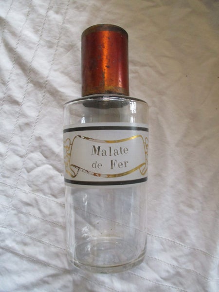 SH 482 - Malate der Fer - French Chemist Jar - Glass Apothecary Bottle Carousel 2