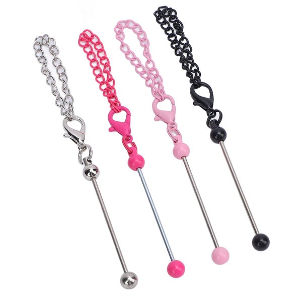 beadable keychain bar beadable keychain strip beadable keychain 4 Pcs Beadable Carousel 2