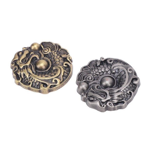 embossed dragon pattern buttons antique metal buttons 2 Set Dragon Pattern Metal Carousel 1