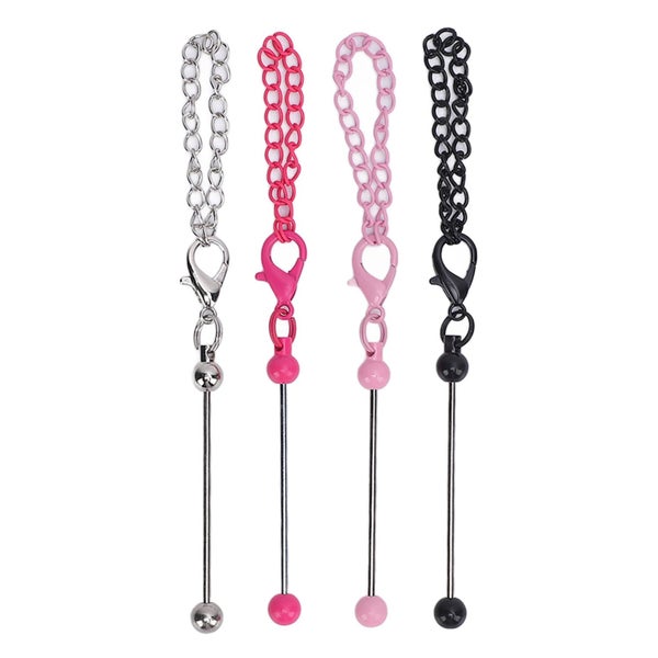 beadable keychain bar beadable keychain strip beadable keychain 4 Pcs Beadable Carousel 8