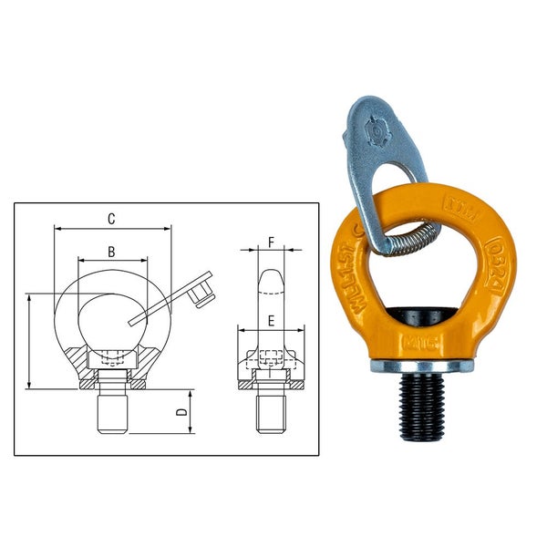 ITM G80 Lifting Point-Swivel Eye Bolt-M10-1 T Carousel 1