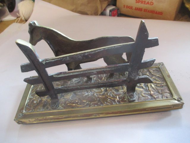 BRASS HORSE DESK LETTER RACK Carousel 2
