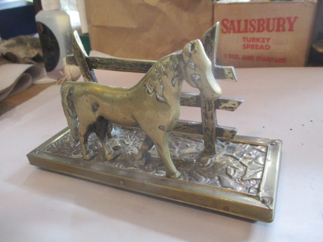 BRASS HORSE DESK LETTER RACK Carousel 5