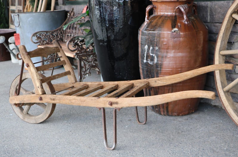 VINTAGE HARDWOOD PORTERS CART Carousel 1