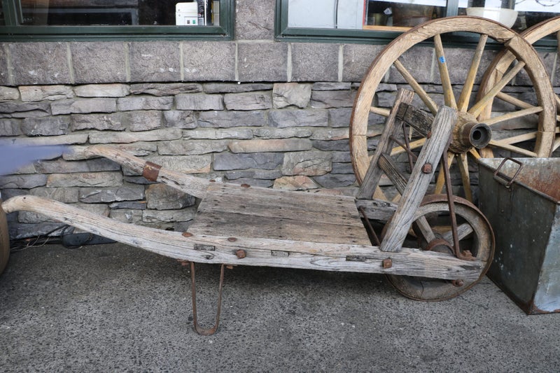 VINTAGE HARDWOOD PORTERS CART Carousel 6