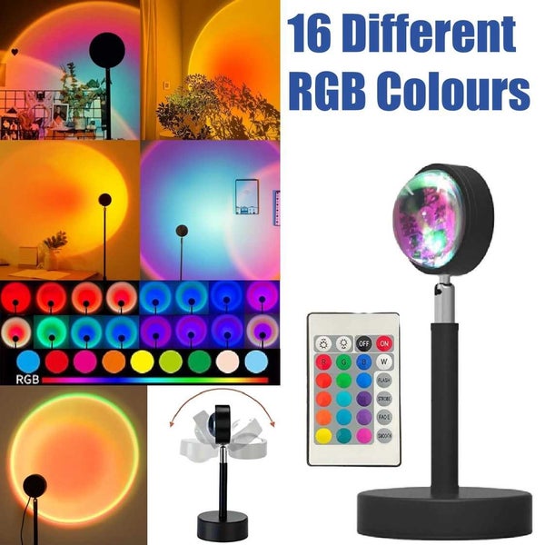 USB Rainbow Projection Night Light Lamp with Remote *Local Clearance* Carousel 2