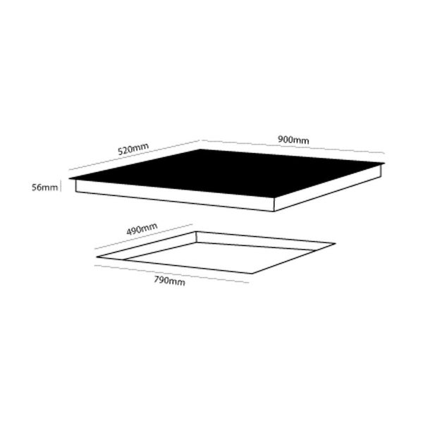 Parmco 900mm Induction Cooktop - Black (HO39BI5) Carousel 2