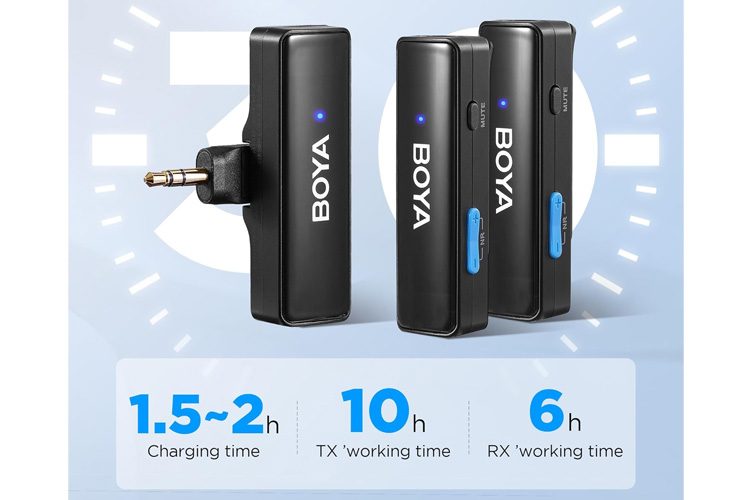 Boya BOYALINK A2 Wireless Lapel Microphone Carousel 2