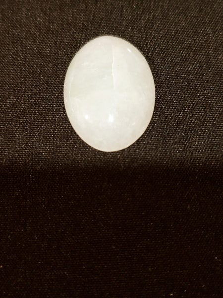 Vintage Natural White Jade Stone- Oval Cabochon Carousel 1